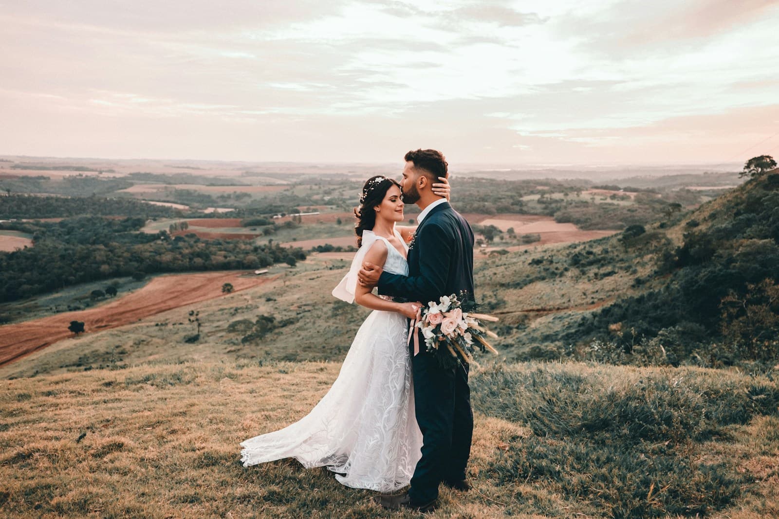 A quiet moment together at sunset